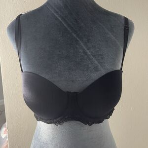 Lily of France 2131101 Black 38C Black Lace Underwire